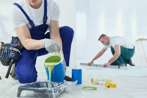 Expert painters providing high-quality paint services in Dubai for homes, villas, and apartments by Zainet Fixit